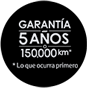 garania 5 años o 150,000 km